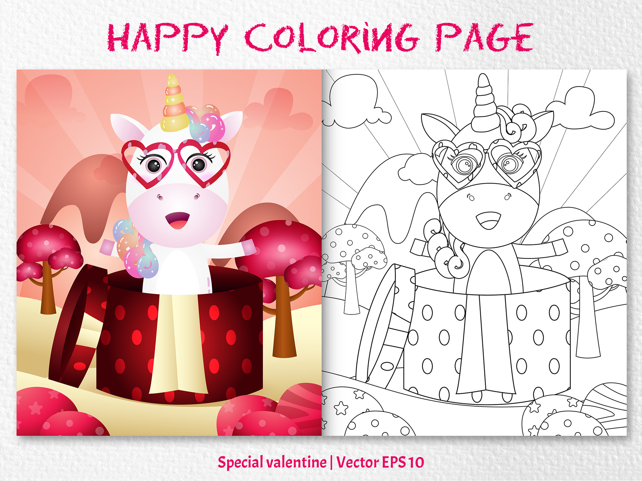 A Cute Unicorn - Coloring Pages Graphic by wijayariko · Creative Fabrica