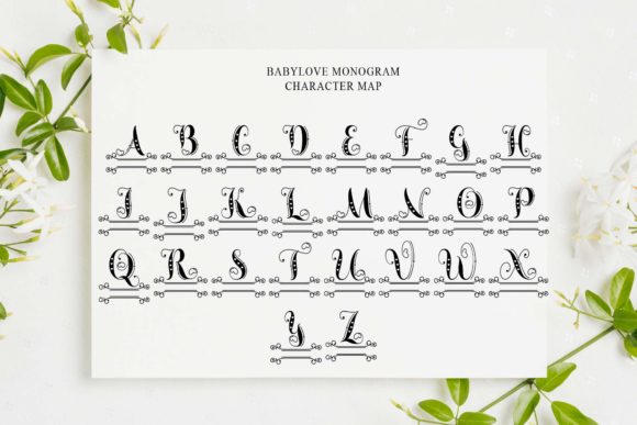 Babylove Monogram Font - Preview 5