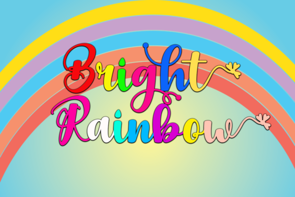 Bright Rainbow Font - Preview 1