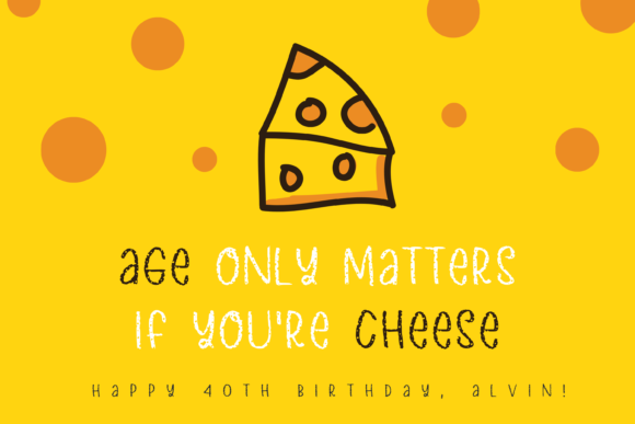 Cheese Greater Font - Preview 3