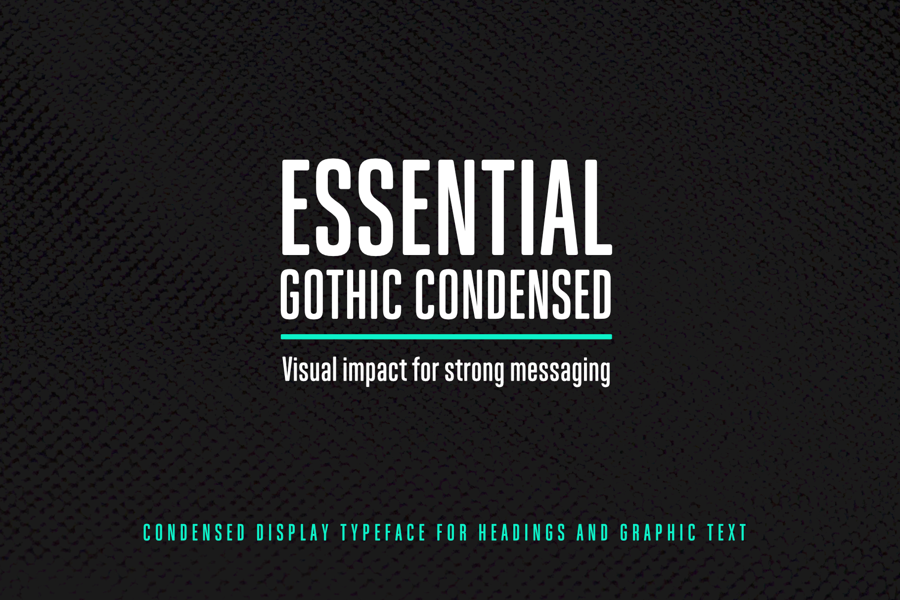 Essential Gothic Condensed preview - condensed gothic face with grotesque character