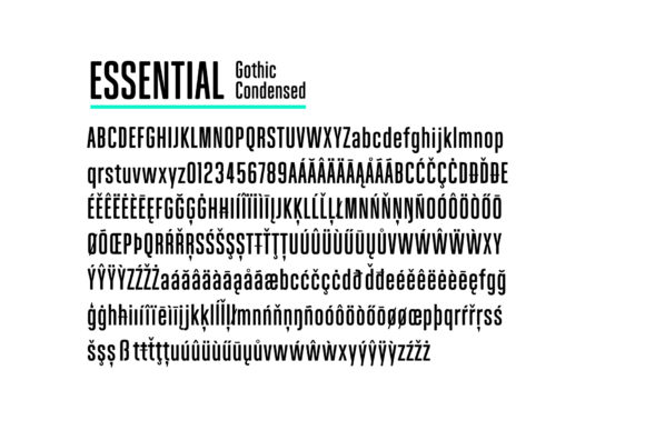 Essential Gothic Condensed Font - Preview 1