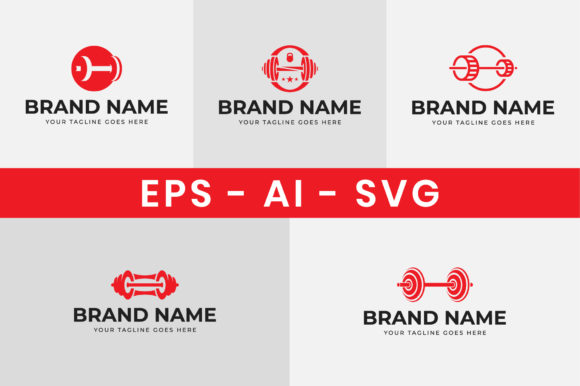 Fitness Gym Logo Design Set