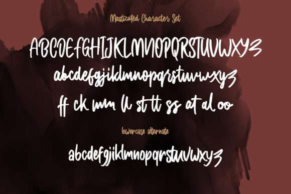 Masticated Font PNG with transparent background - Preview 5