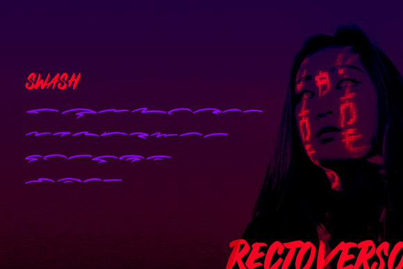 Rectoverso Font PNG with transparent background - Preview 4