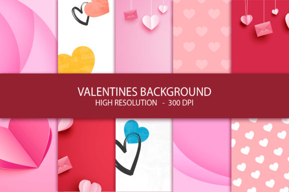 Valentines Day Background Set. Gráfico Fondos Por khanisorn