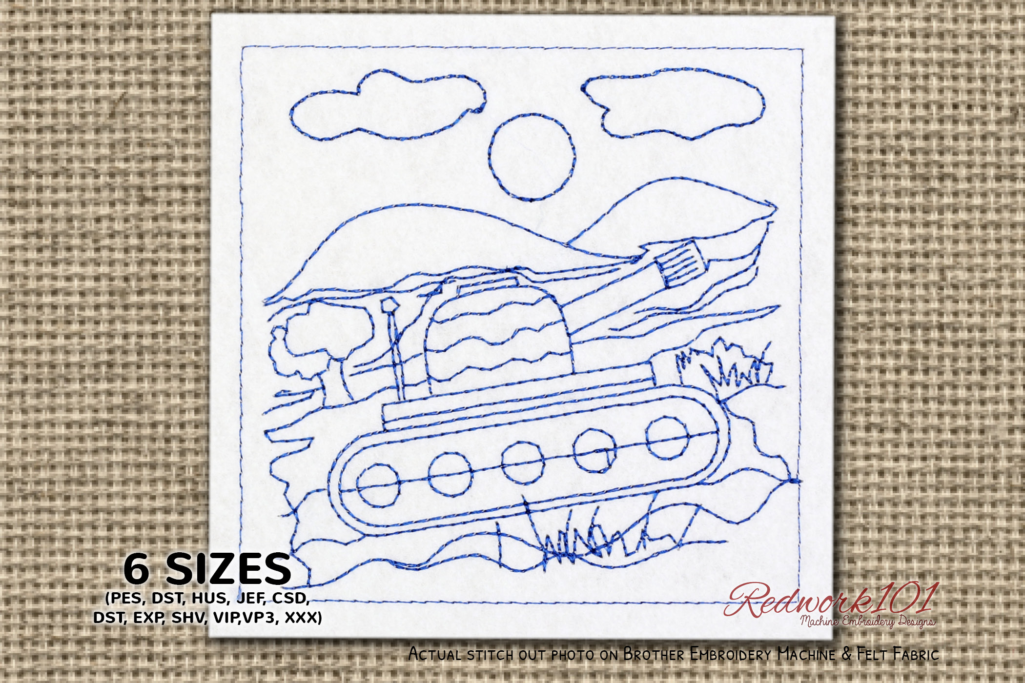Military Tank Treading on Rough Terrain