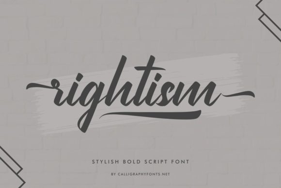Rightism Font PNG with transparent background - Preview 1