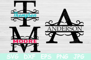 Split Initial Letters Monogram Graphic by TiffsCraftyCreations ...