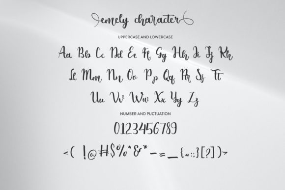 Emely Bllosom Font font preview - 2