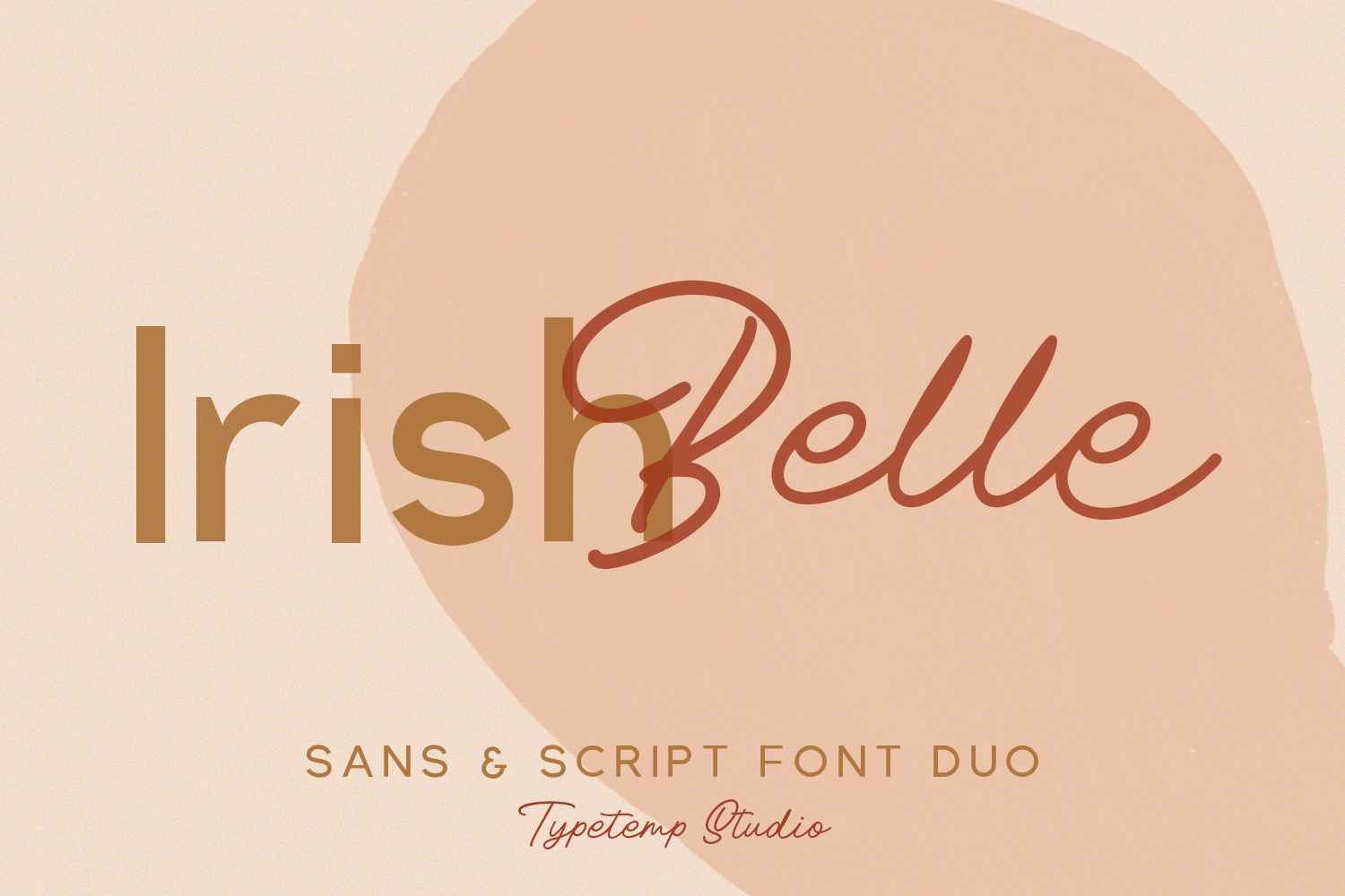 Irish Belle preview, duo font with script and sans