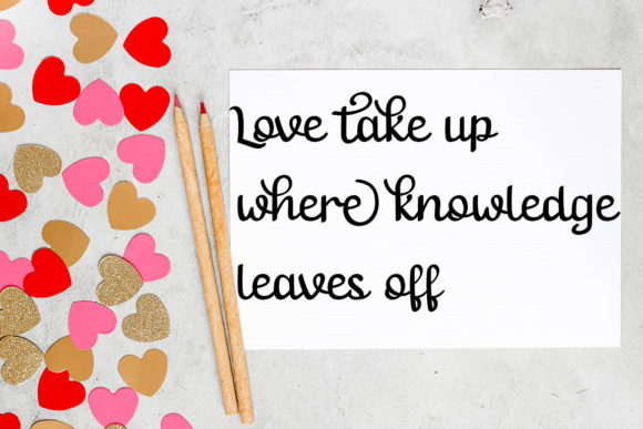 Kalotha Love Font PNG with transparent background - Preview 2