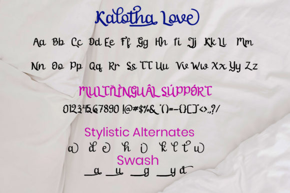 Kalotha Love Font PNG with transparent background - Preview 5