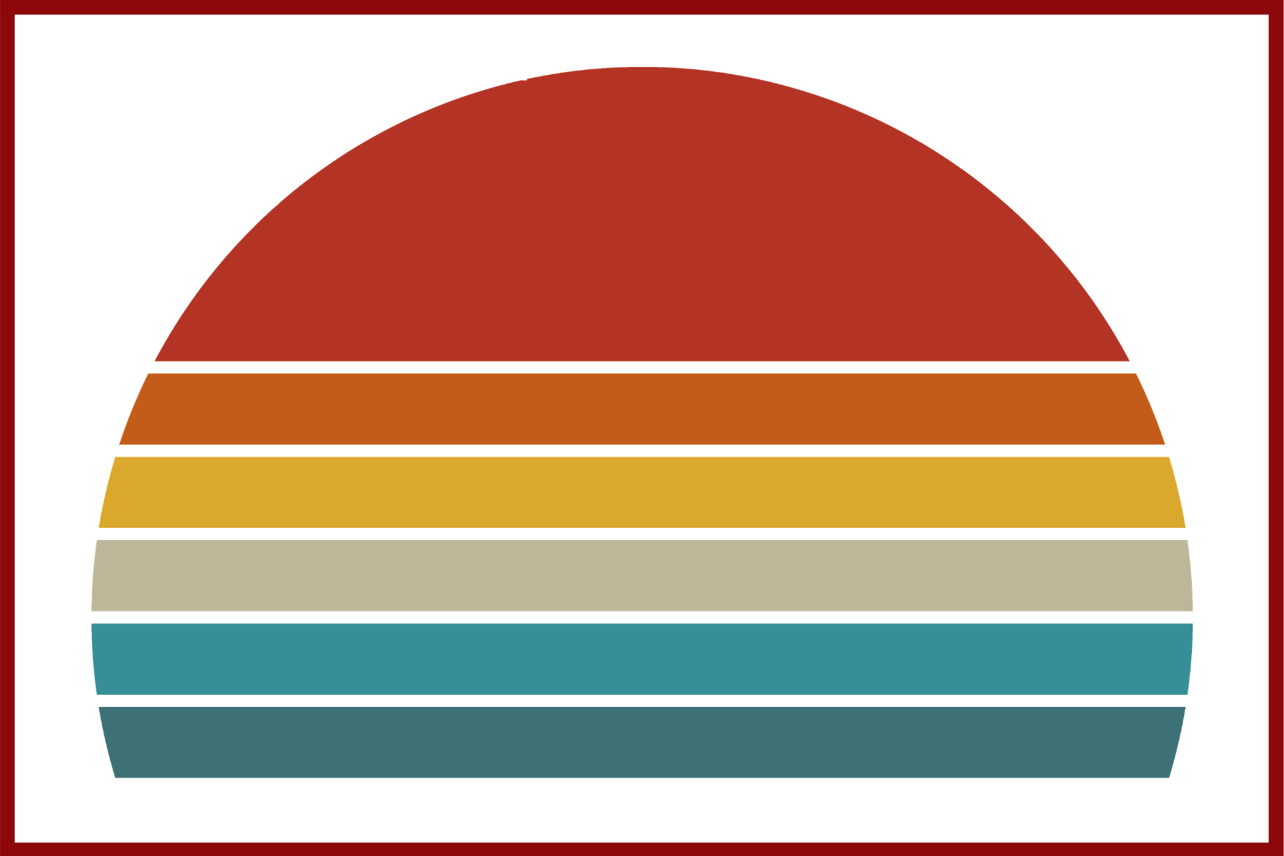 Retro Vintage Striped Sunset Graphic by atlasart · Creative Fabrica