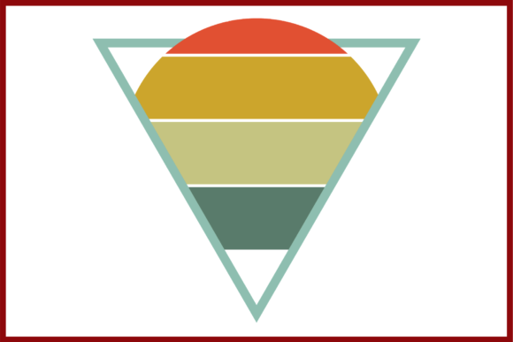 Retro Vintage Striped Sunset Graphic by atlasart · Creative Fabrica