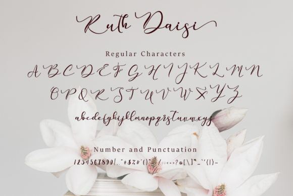 Ruth Daisi Font PNG with transparent background - Preview 6