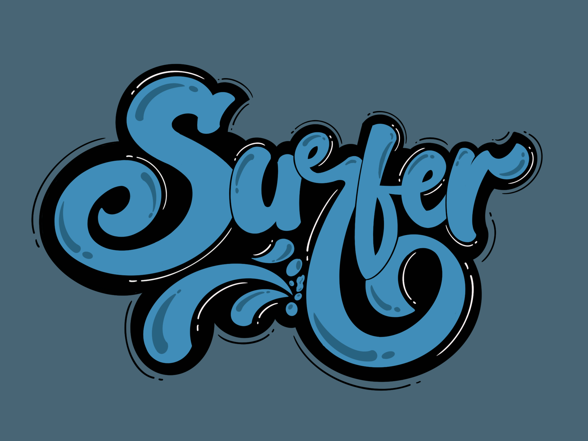 Surfer Writing Surfer | Lettering Graphic by Gumacreative · Creative Fabrica