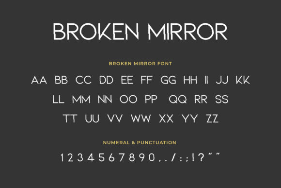 Broken Mirror Font - Preview 3