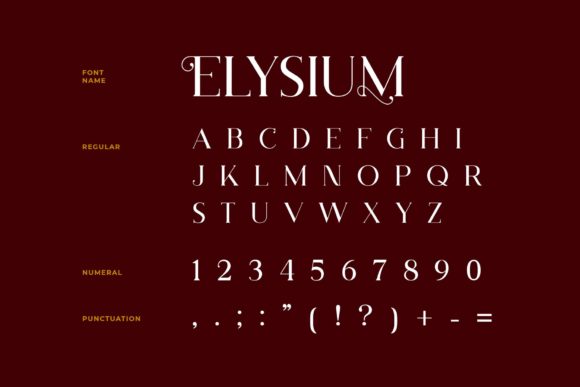 Elysium Font - Preview 3