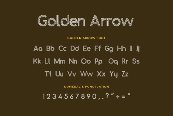 Golden Arrow Font - Preview 3