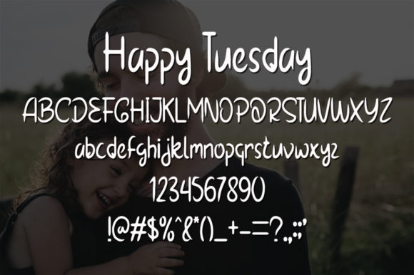 Happy Tuesday Font PNG with transparent background - Preview 4