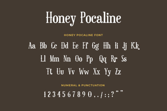 Honey Pocaline Font PNG with transparent background - Preview 3