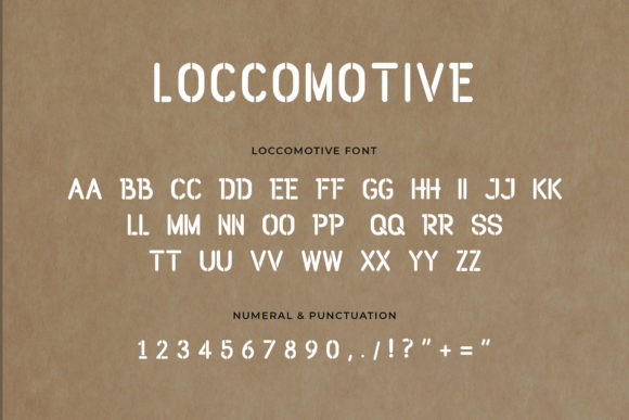 Loccomotive Font PNG with transparent background - Preview 1
