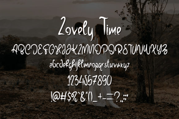 Lovely Time Font PNG with transparent background - Preview 4