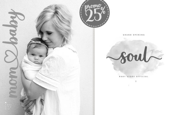 Malovely Font PNG with transparent background - Preview 4