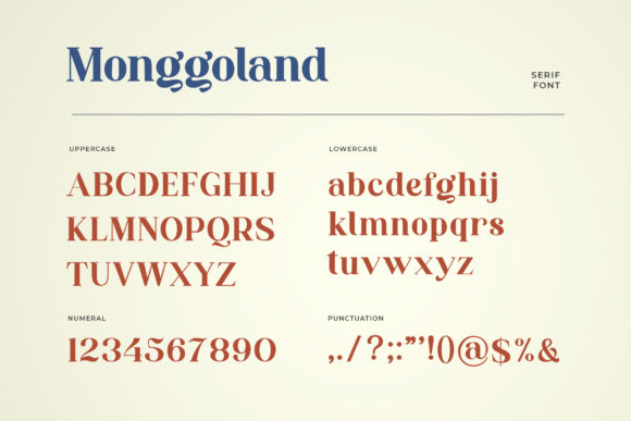 Monggoland Font PNG with transparent background - Preview 1