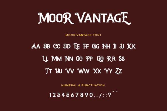 Moor Vantage Font PNG with transparent background - Preview 3