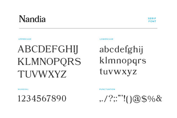 Nandia Font PNG with transparent background - Preview 4