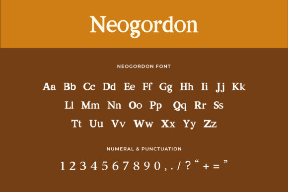 Neogordon Font PNG with transparent background - Preview 3