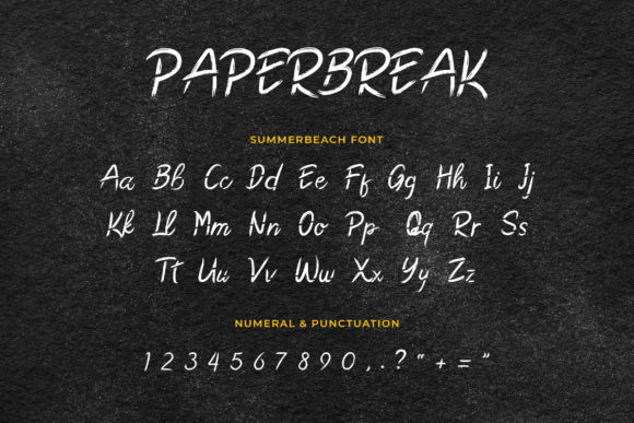 Paperbreak Font PNG with transparent background - Preview 3