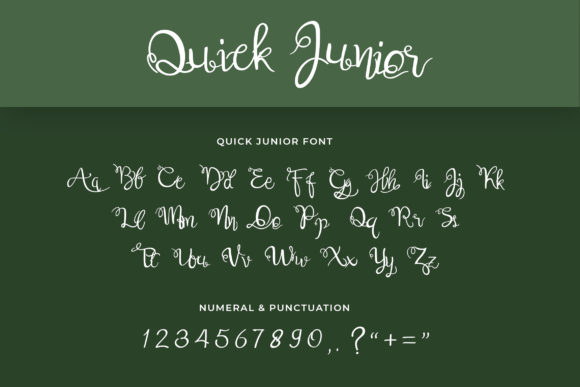 Quick Junior Font PNG with transparent background - Preview 4