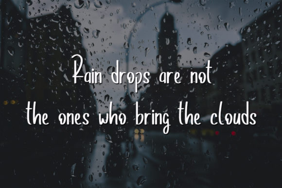 Rain Lover Font PNG with transparent background - Preview 1