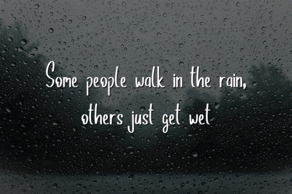 Rain Lover Font PNG with transparent background - Preview 2
