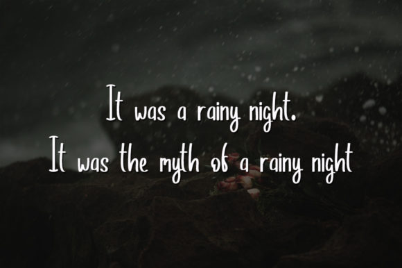 Rain Lover Font PNG with transparent background - Preview 3