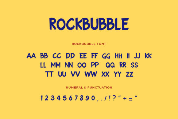 Rockbubble Font PNG with transparent background - Preview 3