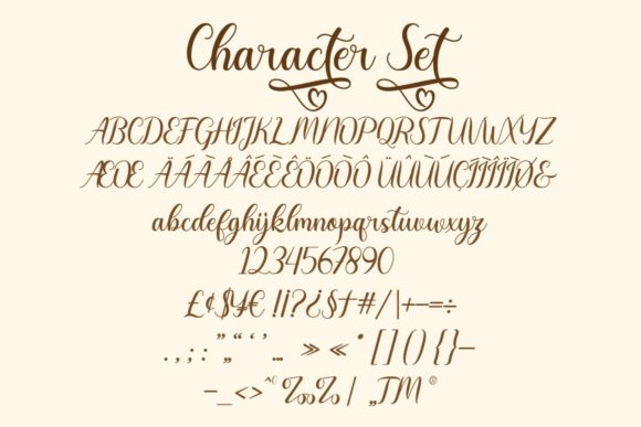 Romantic Dates Font PNG with transparent background - Preview 3