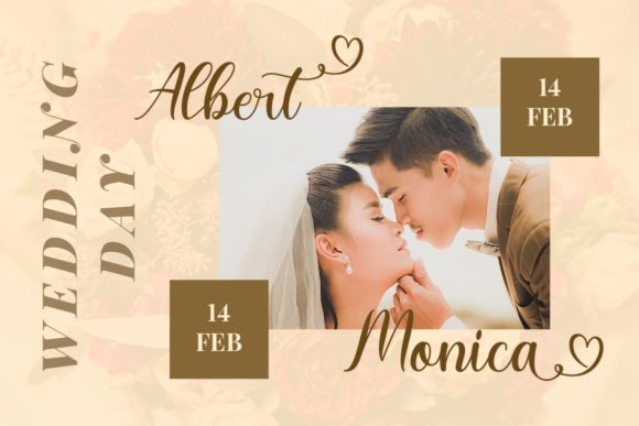 Romantic Dates Font PNG with transparent background - Preview 5