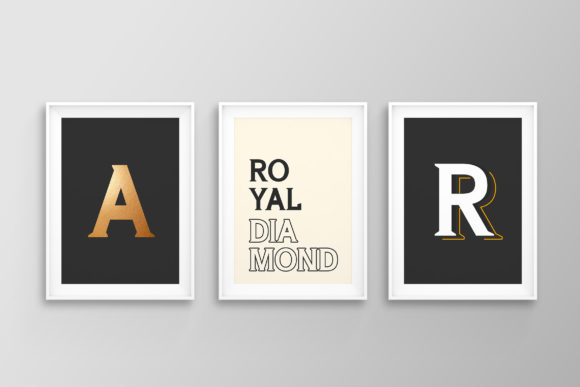 Royal Diamond Font PNG with transparent background - Preview 1