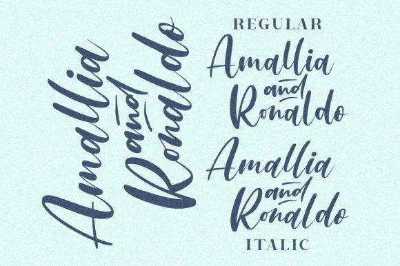 Amallia and Ronaldo Font PNG with transparent background - Preview 2