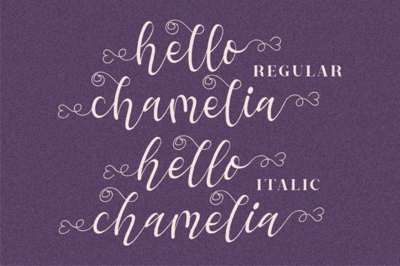 Hello Chamelia Font PNG with transparent background - Preview 3