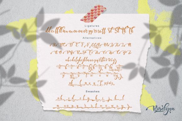 Roselyna Font PNG with transparent background - Preview 2