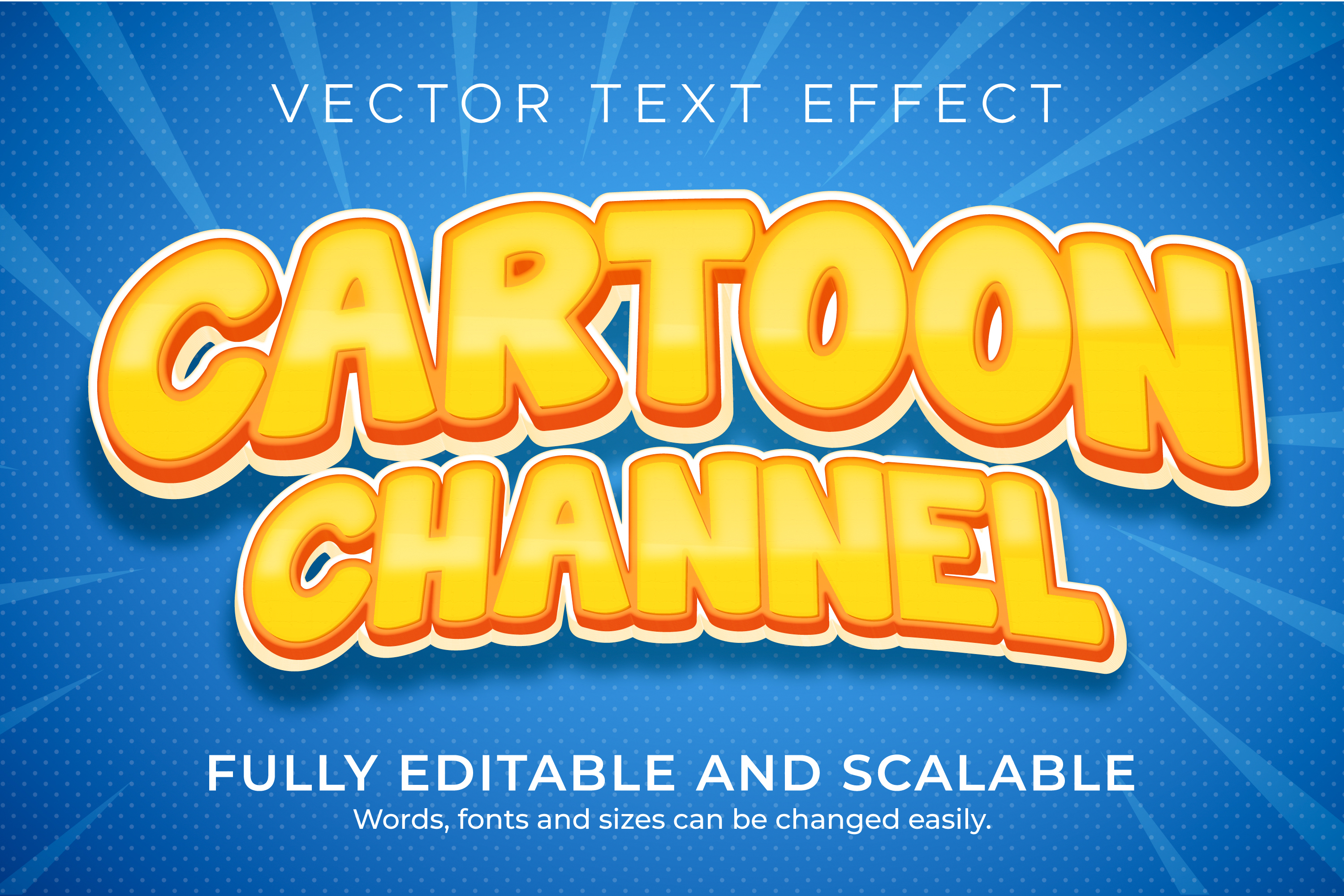 Text Effect Cartoon Text Style Graphic by NA Creative · Creative Fabrica