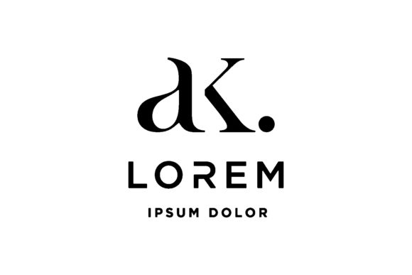 AK K Letter Linked Luxury Premium Logo