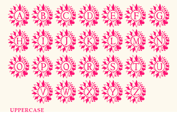 Bunga Monogram Font - Preview 3