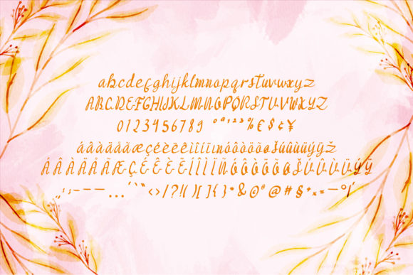 Camellia Caponica Font PNG with transparent background - Preview 5