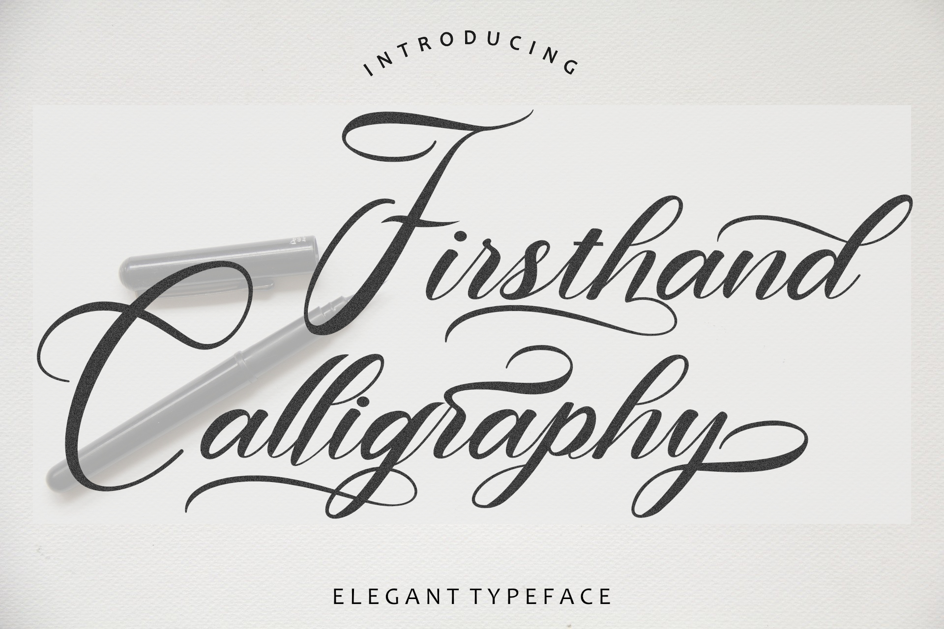 Firsthand Calligraphy preview — organic brush-written calligraphy texture